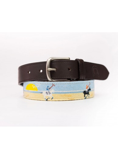 Hook polo - ceinture needlepoint beach polo