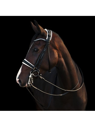 Utzon Equestrian - Bride Edinburgh - noir Blanc laqué/silver