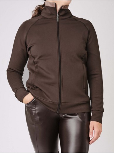 Ps of Sweden - Sweat zip Anastasia - coffee