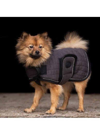 hv polo - manteau chien strass Franka - taupe
