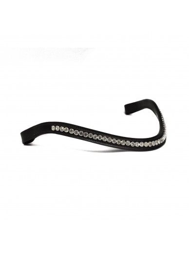 Bridle2fit stock- frontal noir strass - 44cm