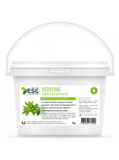 ESC - VERVEINE – Estomac sensible et raideurs cheval – Plante pure