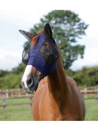 Premier equine - masque lycra anti mouche - marine