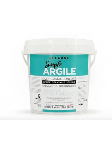 Elegane - cataplasme Simple argile - 1,5KG