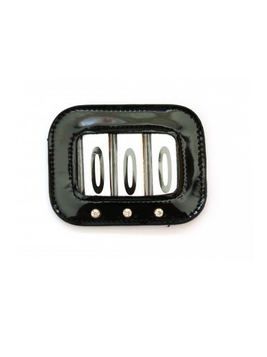 porte numero verni strass noir bridon et tapis